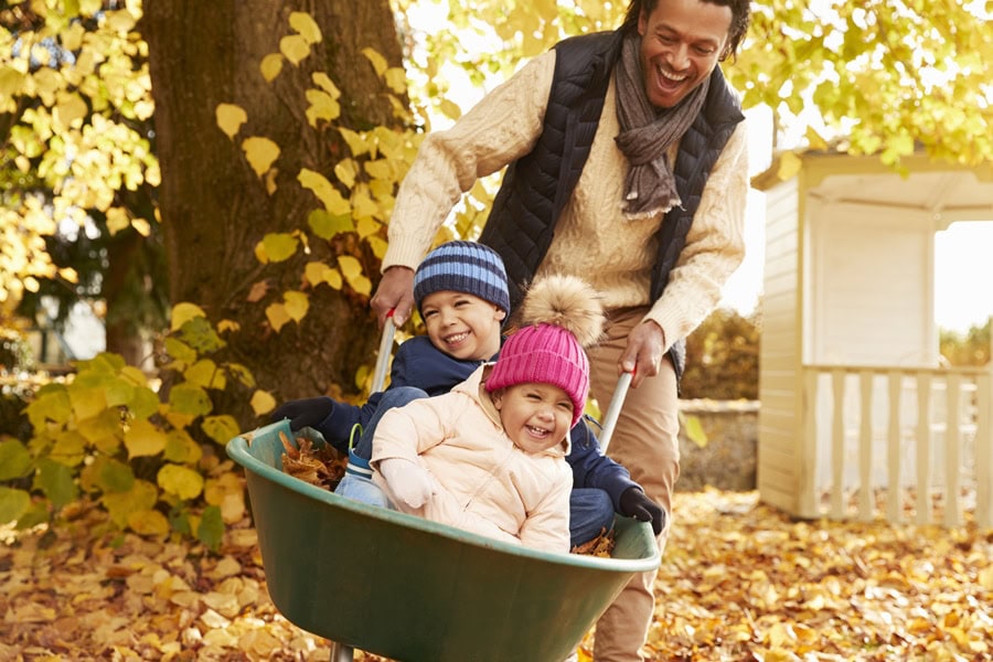 kids and dad
