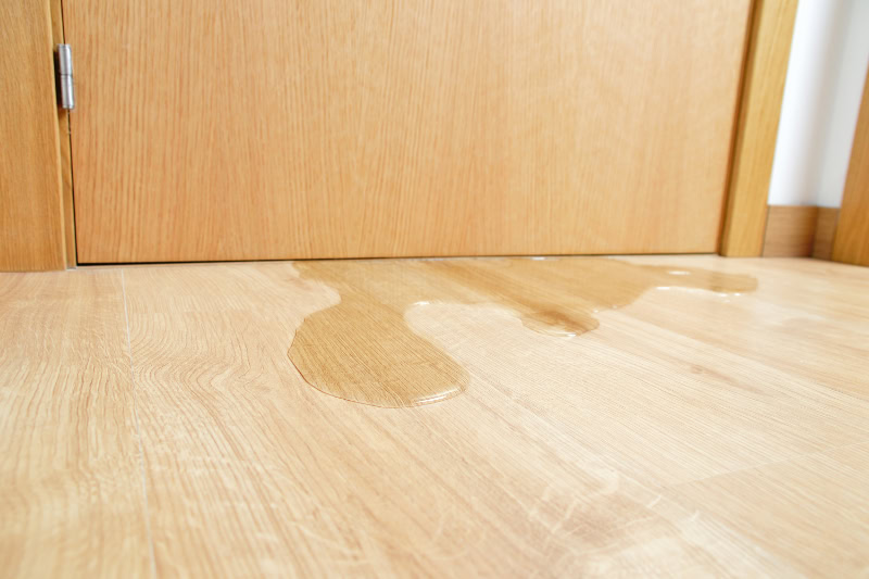 Furnace leaking from closet in Sudbury, Massachusetts, home.