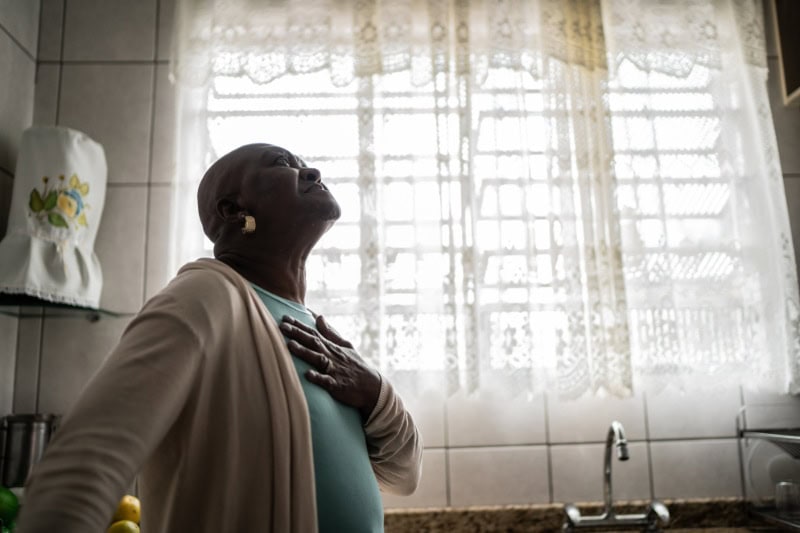 Female homeowner thankful for her improved indoor air quality.