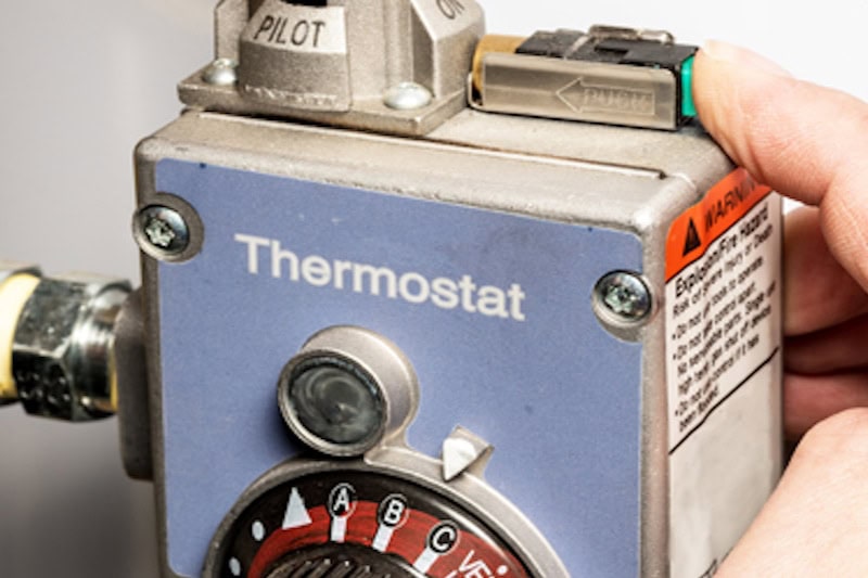 Old pilot light on water heater.