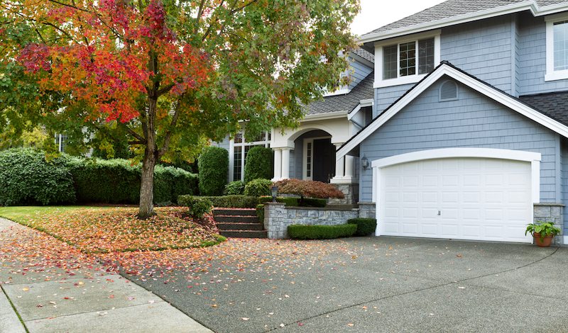 Fall indoor air quality maintenance at a blue house in Hudson
